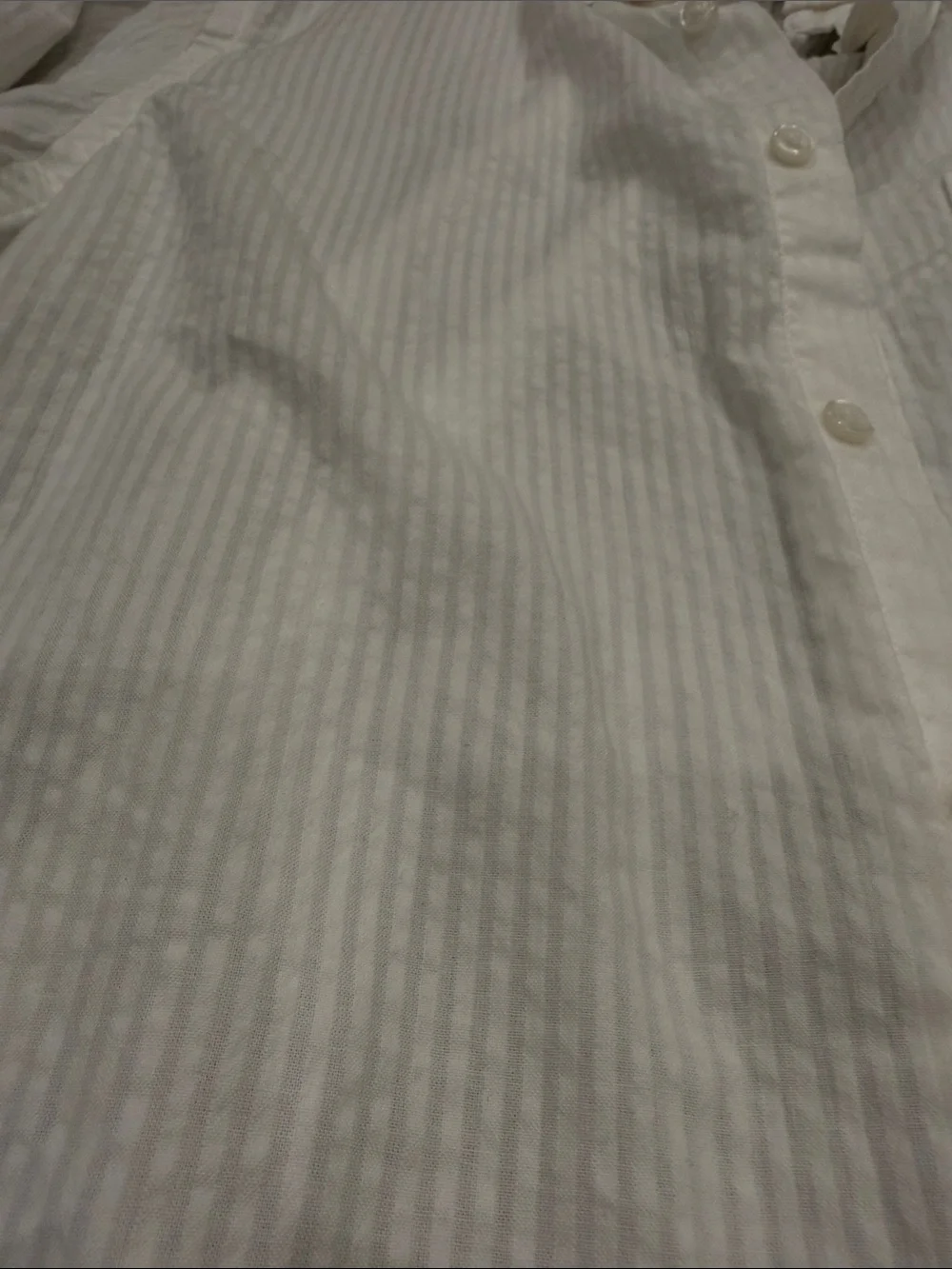 J. Crew White Subtle-Stripe Button-Down Shirt